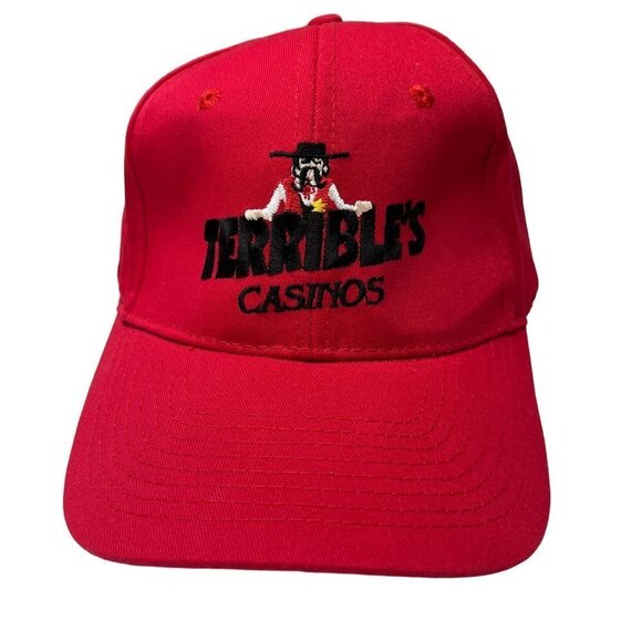 Terribles Casinos Hat Cap Snap Back Adult One Size Red Adjustment Unisex… - Picture 2 of 10